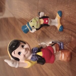 Pinocchio and Jimminy Disney’s Vintage Ceramic Figurines